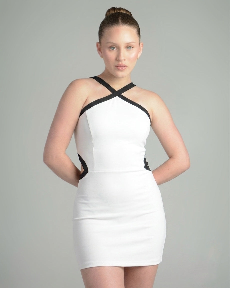 Linear White Dress